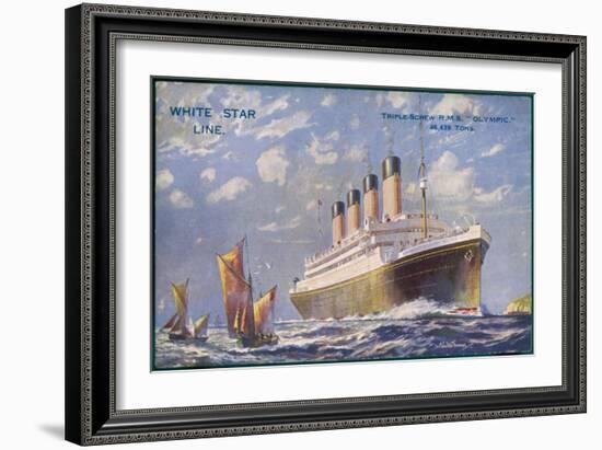 Liner of the White Star Line-Walter Thomas-Framed Art Print