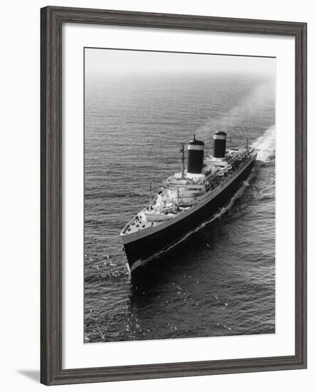 Liner United States Steaming across the Atlantic-Peter Stackpole-Framed Photographic Print