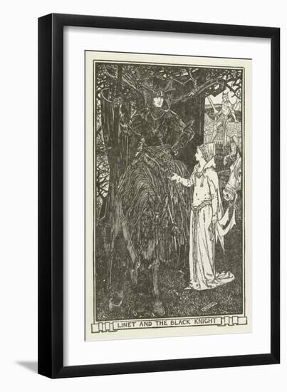 Linet and the Black Knight-Henry Justice Ford-Framed Giclee Print