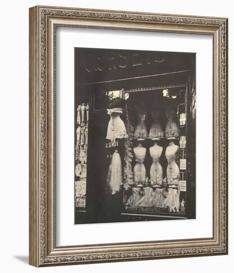 Lingerie Shop, Boulevard de Strasbourg Paris, 1912-Eugene Atget-Framed Art Print