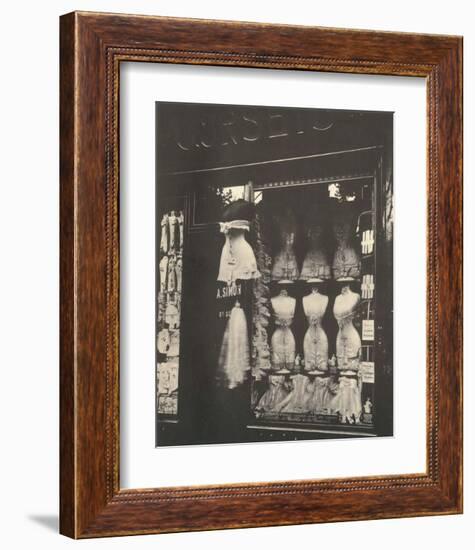 Lingerie Shop, Boulevard de Strasbourg Paris, 1912-Eugene Atget-Framed Art Print