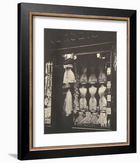 Lingerie Shop, Boulevard de Strasbourg Paris, 1912-Eugene Atget-Framed Art Print