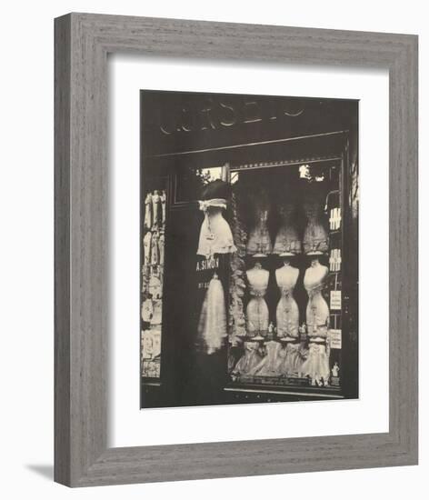 Lingerie Shop, Boulevard de Strasbourg Paris, 1912-Eugene Atget-Framed Art Print