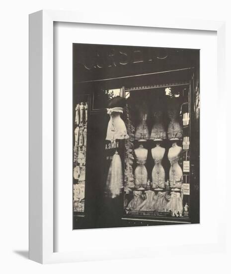 Lingerie Shop, Boulevard de Strasbourg Paris, 1912-Eugene Atget-Framed Art Print