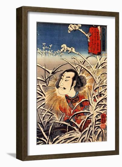 Lingering Snow at Ishiyama-Kuniyoshi Utagawa-Framed Giclee Print