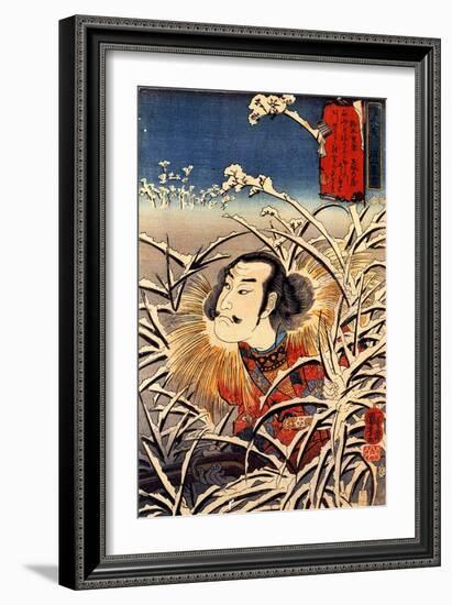 Lingering Snow at Ishiyama-Kuniyoshi Utagawa-Framed Giclee Print