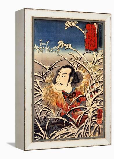 Lingering Snow at Ishiyama-Kuniyoshi Utagawa-Framed Premier Image Canvas