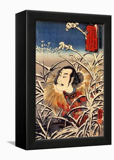 Lingering Snow at Ishiyama-Kuniyoshi Utagawa-Framed Premier Image Canvas