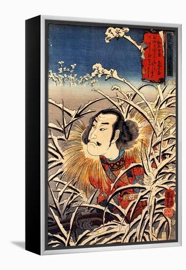 Lingering Snow at Ishiyama-Kuniyoshi Utagawa-Framed Premier Image Canvas