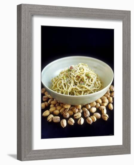 Linguine Al Pistacchio (Linguine with Pistachio Pesto)-Jean Cazals-Framed Photographic Print