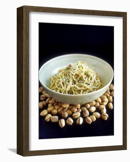Linguine Al Pistacchio (Linguine with Pistachio Pesto)-Jean Cazals-Framed Photographic Print