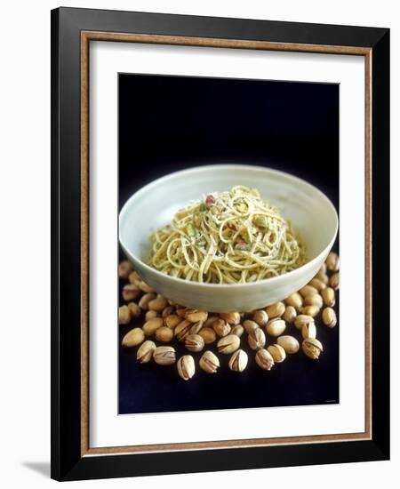 Linguine Al Pistacchio (Linguine with Pistachio Pesto)-Jean Cazals-Framed Photographic Print