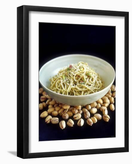 Linguine Al Pistacchio (Linguine with Pistachio Pesto)-Jean Cazals-Framed Photographic Print