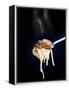 Linguine with a Minced Meat Sauce, Tomatoes and Basil on a Fork-Mark Vogel-Framed Premier Image Canvas