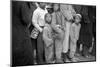 Lining up for food at mealtime in the camp for flood refugees, Forrest City, Arkansas, 1937-Walker Evans-Mounted Photographic Print