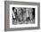 Lining up for food at mealtime in the camp for flood refugees in Forrest City, Arkansas, 1937-Walker Evans-Framed Photographic Print