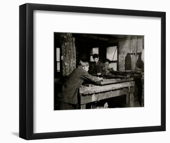 Linking Bed Springs-Lewis Wickes Hine-Framed Photo