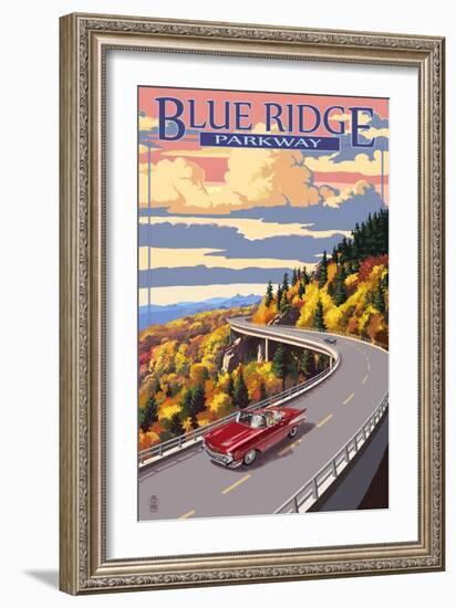 Linn Cove Viaduct - Blue Ridge Parkway-Lantern Press-Framed Premium Giclee Print