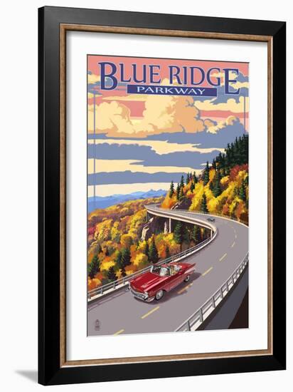 Linn Cove Viaduct - Blue Ridge Parkway-Lantern Press-Framed Premium Giclee Print