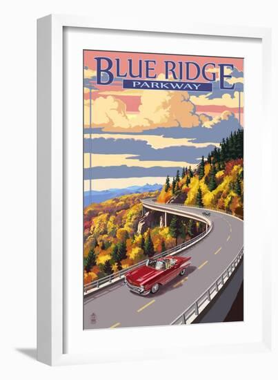 Linn Cove Viaduct - Blue Ridge Parkway-Lantern Press-Framed Premium Giclee Print