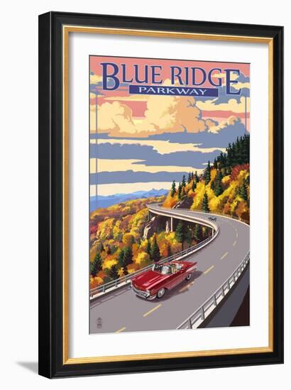 Linn Cove Viaduct - Blue Ridge Parkway-Lantern Press-Framed Premium Giclee Print