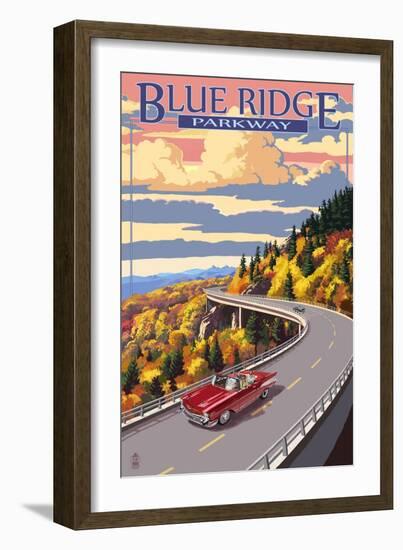 Linn Cove Viaduct - Blue Ridge Parkway-Lantern Press-Framed Art Print