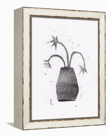 Lino Print #1 / Flowers in a Vase-Alisa Galitsyna-Framed Premier Image Canvas