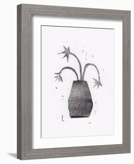 Lino Print #1 / Flowers in a Vase-Alisa Galitsyna-Framed Giclee Print