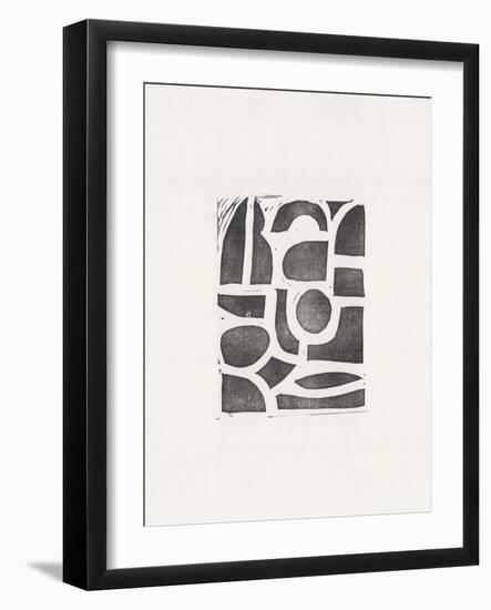 Linocut Abstract #2-Alisa Galitsyna-Framed Giclee Print
