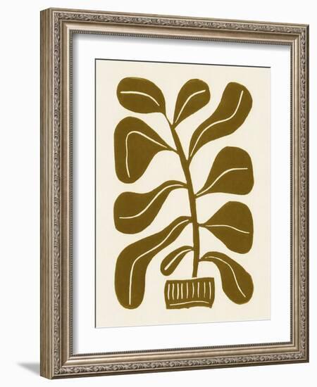 Linocut Houseplant #2-Alisa Galitsyna-Framed Giclee Print