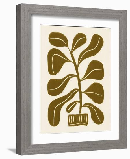 Linocut Houseplant #2-Alisa Galitsyna-Framed Giclee Print