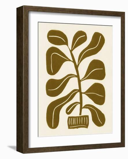 Linocut Houseplant #2-Alisa Galitsyna-Framed Giclee Print