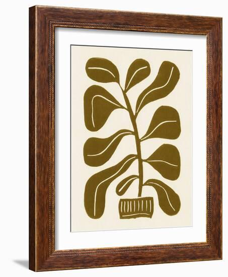 Linocut Houseplant #2-Alisa Galitsyna-Framed Giclee Print