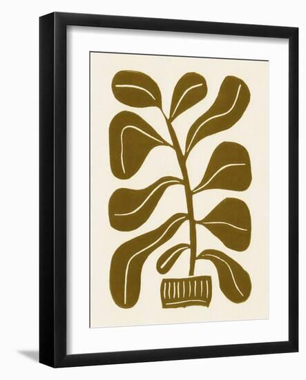 Linocut Houseplant #2-Alisa Galitsyna-Framed Giclee Print