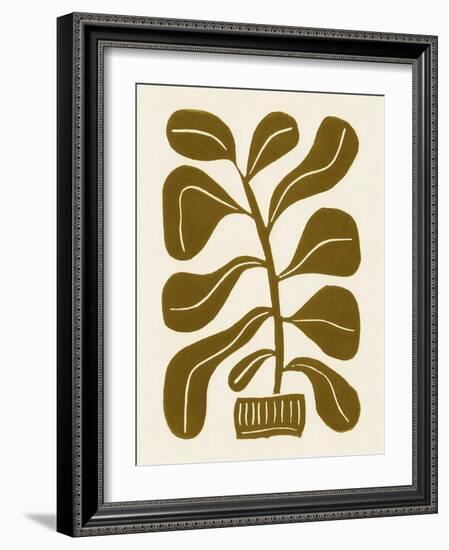 Linocut Houseplant #2-Alisa Galitsyna-Framed Giclee Print