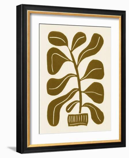 Linocut Houseplant #2-Alisa Galitsyna-Framed Giclee Print