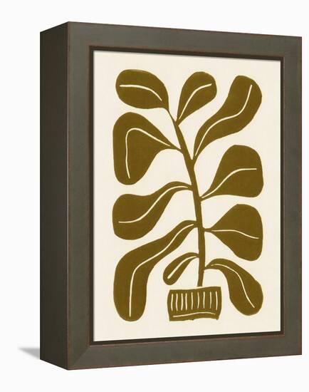 Linocut Houseplant #2-Alisa Galitsyna-Framed Premier Image Canvas