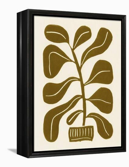 Linocut Houseplant #2-Alisa Galitsyna-Framed Premier Image Canvas