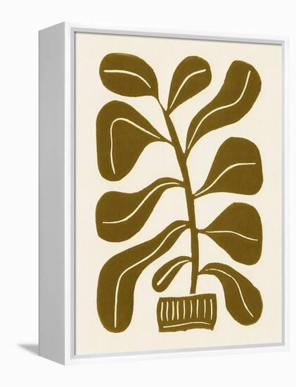 Linocut Houseplant #2-Alisa Galitsyna-Framed Premier Image Canvas