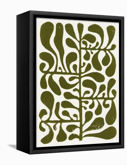 Linocut Plant #1-Alisa Galitsyna-Framed Premier Image Canvas