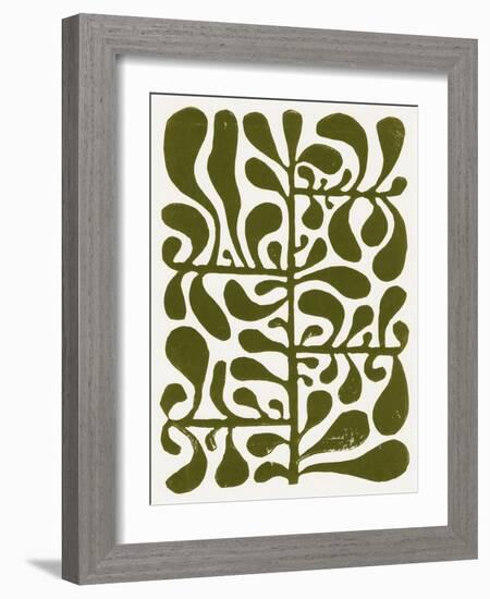 Linocut Plant #1-Alisa Galitsyna-Framed Photographic Print