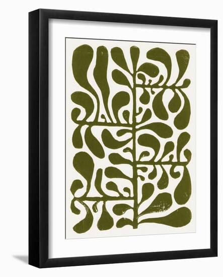 Linocut Plant #1-Alisa Galitsyna-Framed Photographic Print