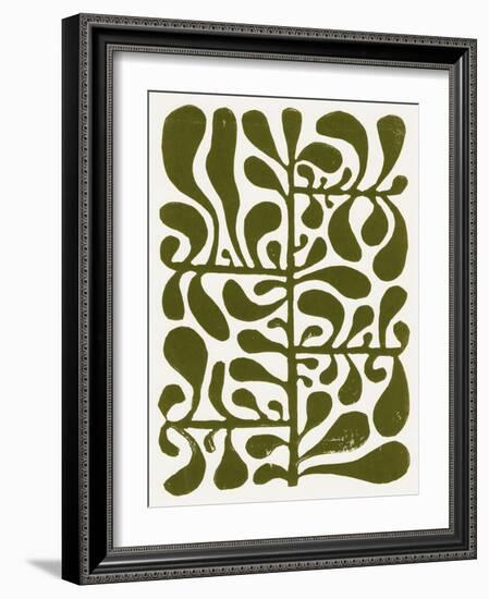 Linocut Plant #1-Alisa Galitsyna-Framed Photographic Print