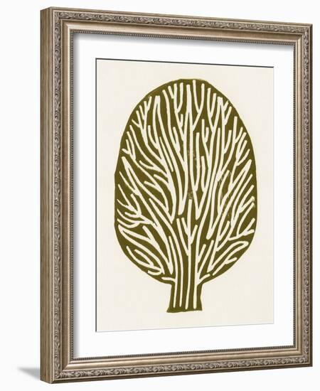 Linocut Tree-Alisa Galitsyna-Framed Giclee Print