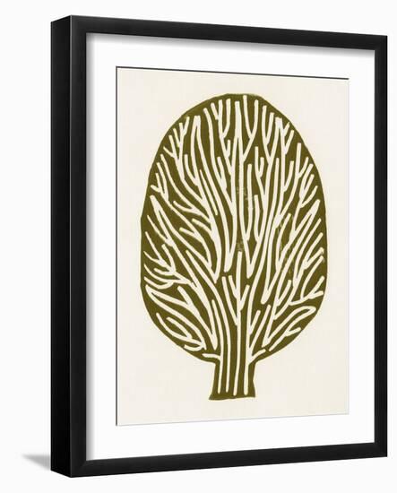 Linocut Tree-Alisa Galitsyna-Framed Giclee Print