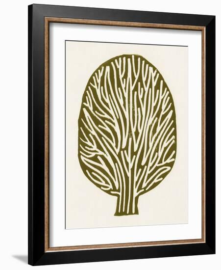 Linocut Tree-Alisa Galitsyna-Framed Giclee Print