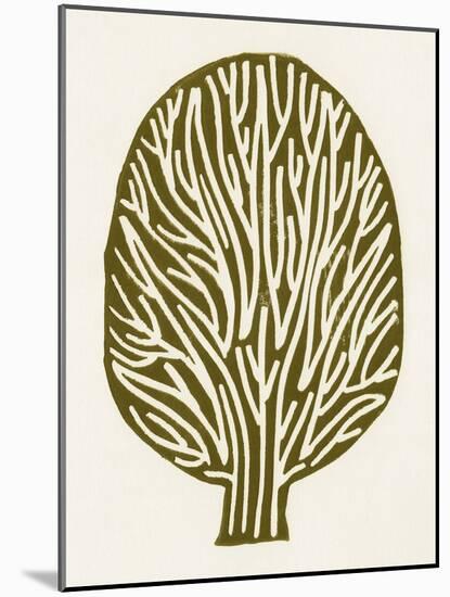 Linocut Tree-Alisa Galitsyna-Mounted Giclee Print