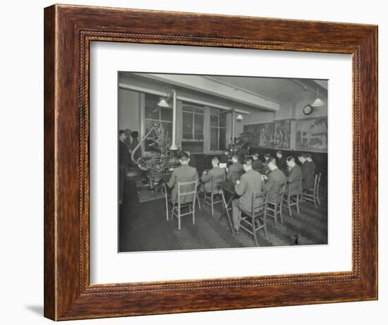 Linotype Students at Work, Camberwell School of Arts and Crafts, London, 1930-null-Framed Photographic Print