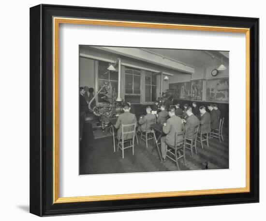 Linotype Students at Work, Camberwell School of Arts and Crafts, London, 1930-null-Framed Photographic Print