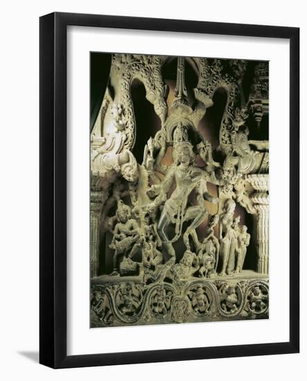 Lintel with Shiva Nataraja, Kakatiya Dynasty-null-Framed Giclee Print